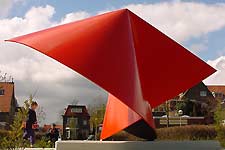 This is a site specific sculpture in mild steel, one of the sculptures by the Finnish / Dutch sculptor Lucien den Arend.
