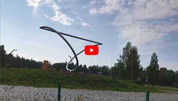 "QUISNAM VERTITUR" - a stainless steel sculpture for a roundabout in Finland.