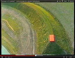 aerial video of land art project, Homage to El Lissitzky in Netherlands.